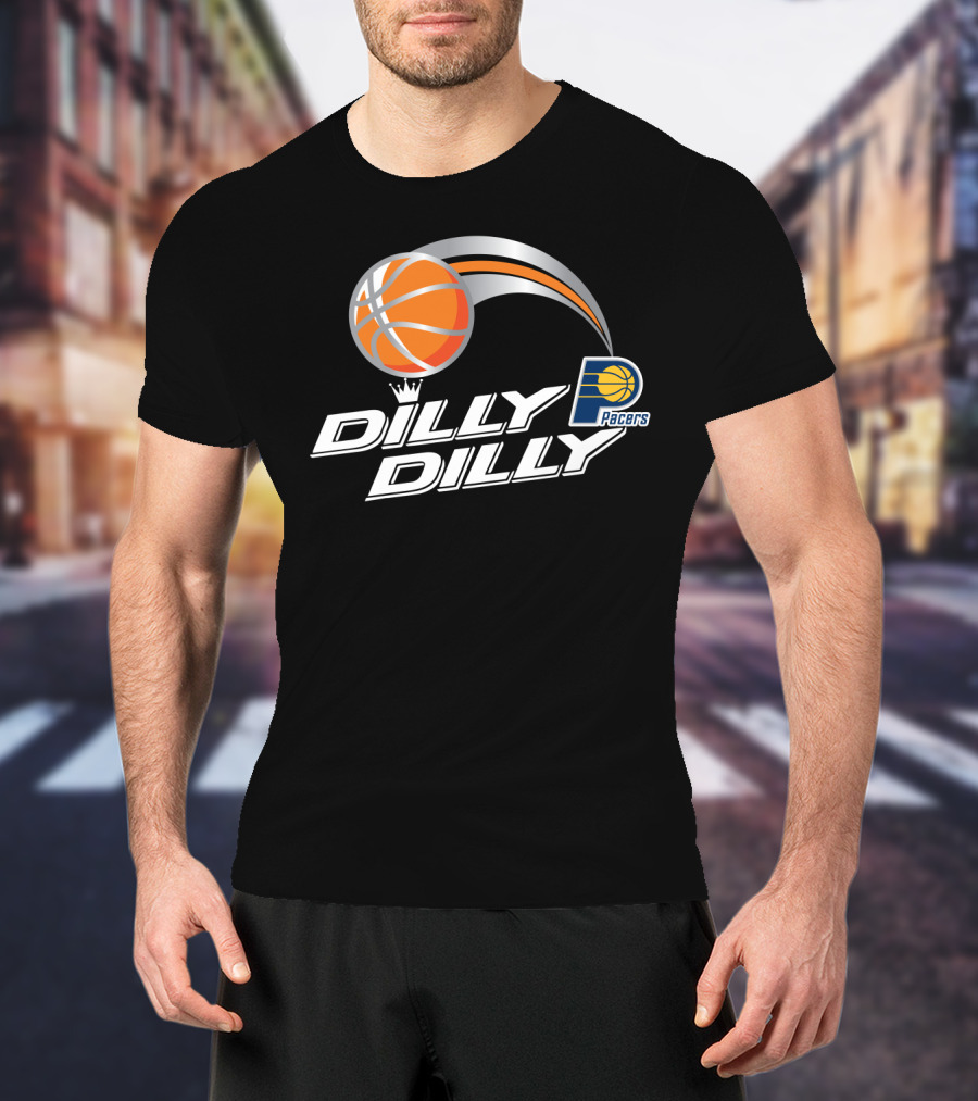 Pacers Dilly Dilly Basketball Logo With Orange Ball And Crown T-Shirt