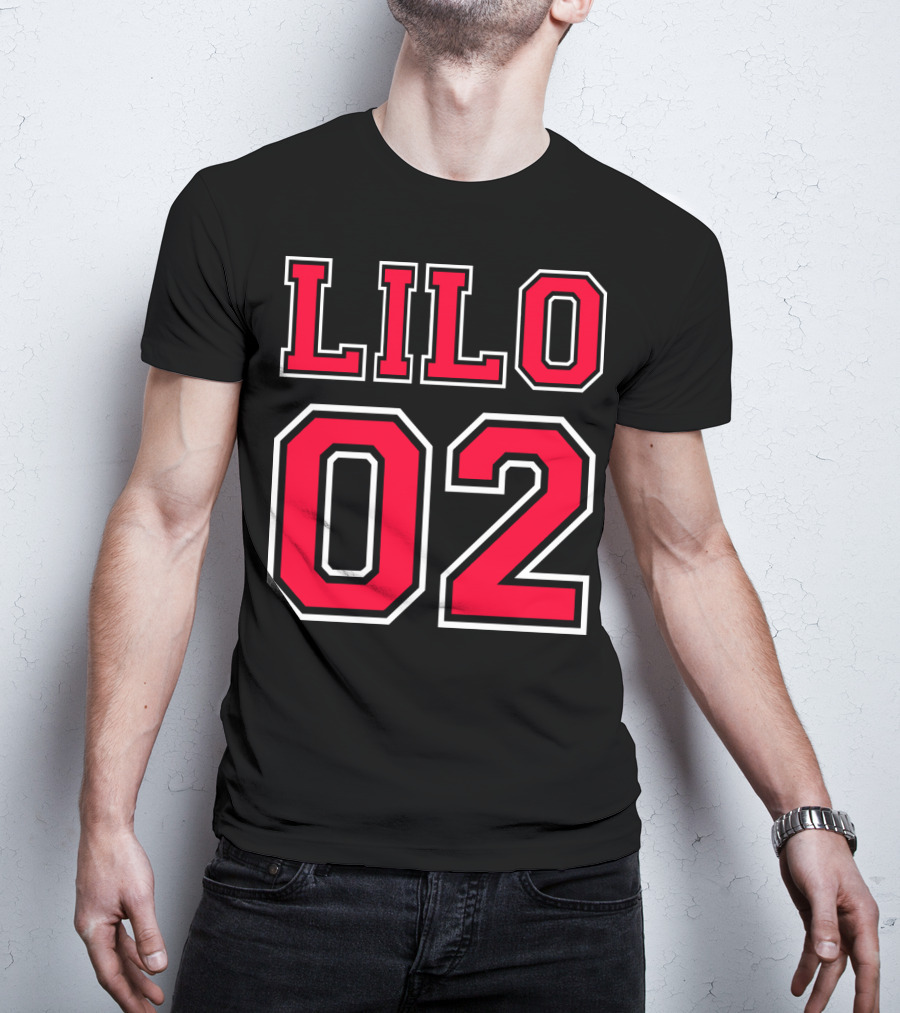 Lilo 02 Sports Jersey Red Black Number Lilo And Stitch T-Shirt