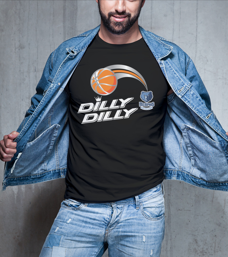 Memphis Grizzlies Dilly Dilly Basketball Logo With Orange Basketball And Bear T-Shirt