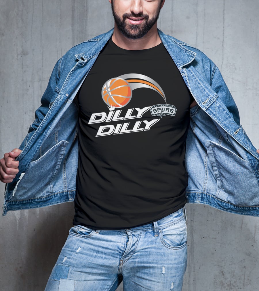 San Antonio Spurs Dilly Dilly Basketball Logo With Orange Basketball And Crown T-Shirt