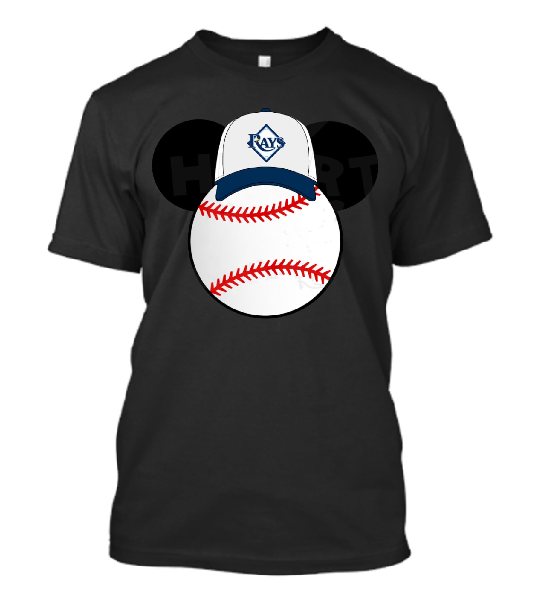 Tampa Bay Rays Baseball Cap With Mickey Mouse Ears T-Shirt