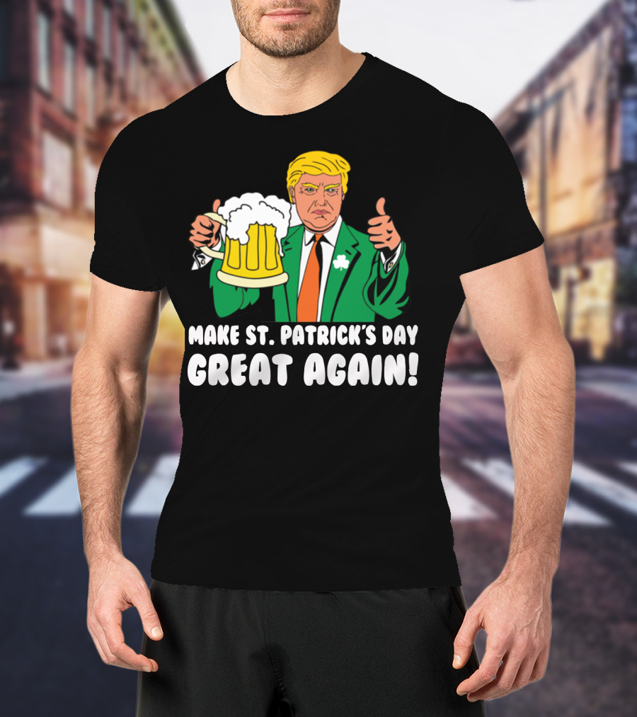 Make St. Patrick's Day Great Again Trump Thumbs Up Beer Mug T-Shirt