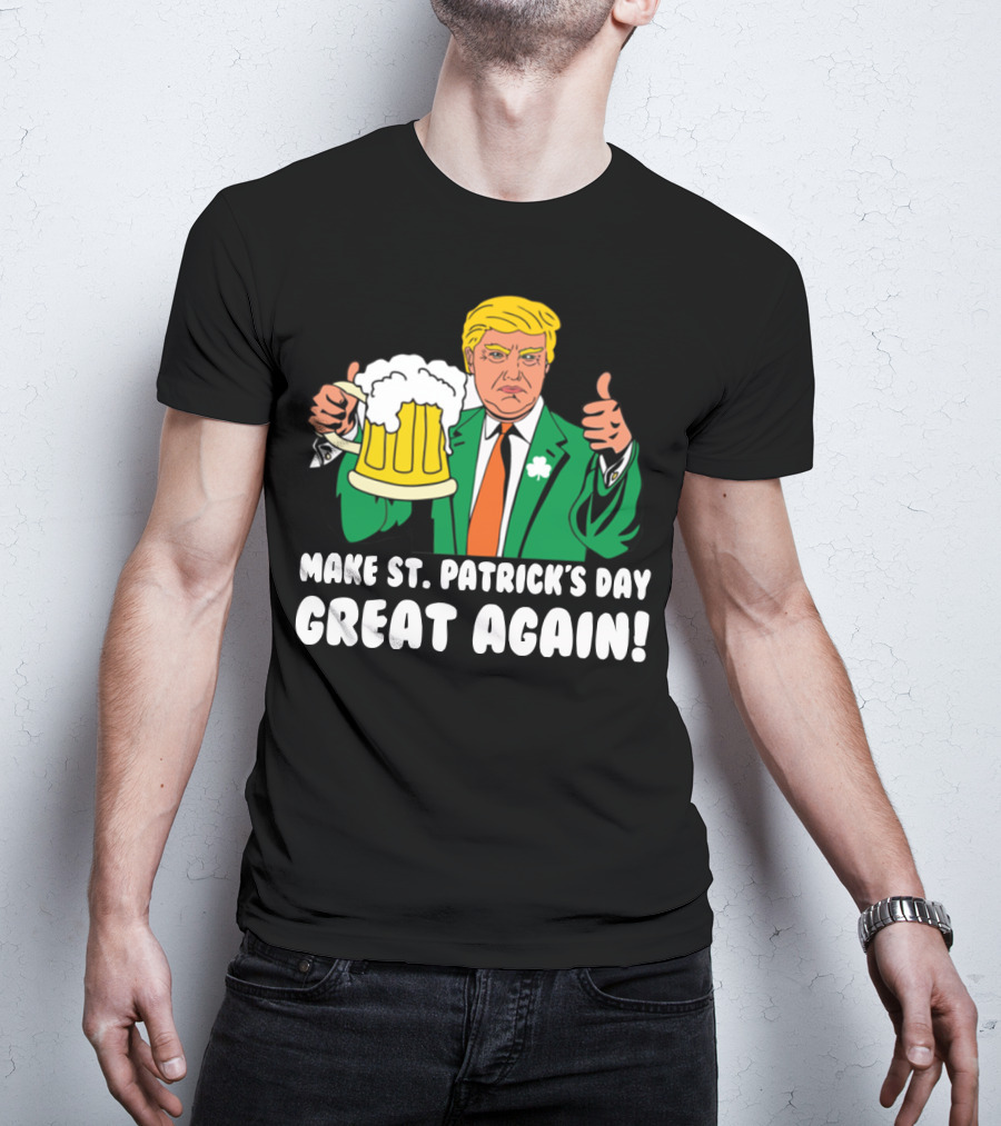 Make St. Patrick's Day Great Again Trump Thumbs Up Beer Mug T-Shirt