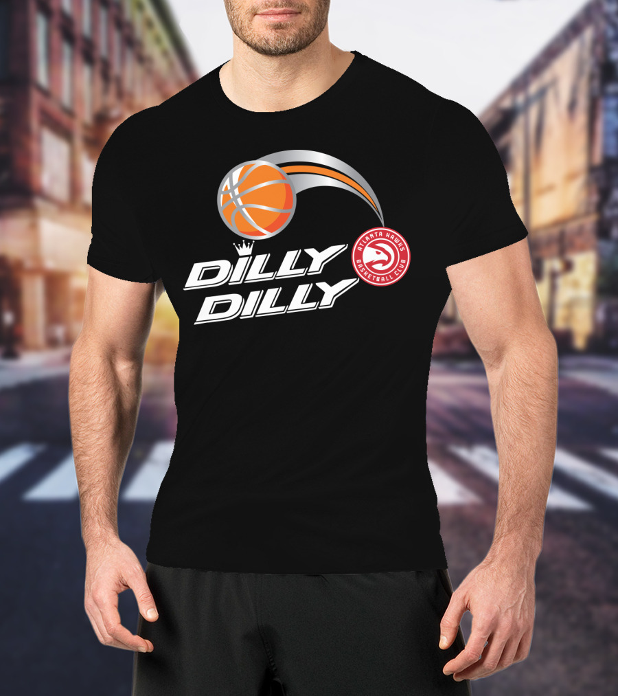 Atlanta Hawks Basketball Club Dilly Dilly Logo Basketball T-Shirt