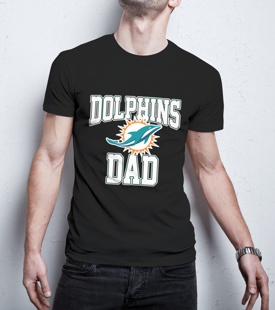 Miami Dolphins Dad Father's Day Dolphins Dad T-Shirt