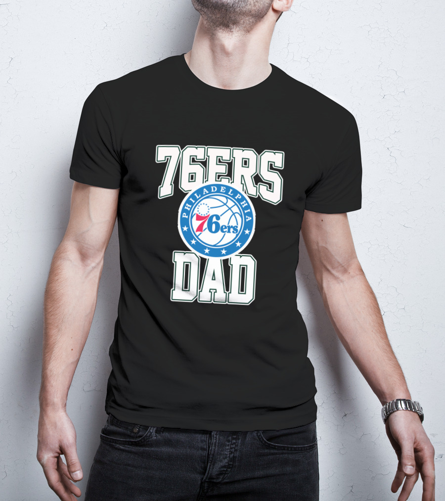Philadelphia 76ers Dad Fathers Day Basketball Fan T-Shirt
