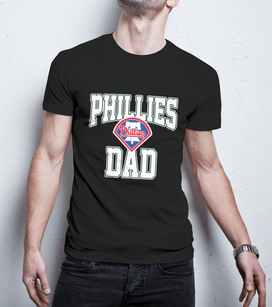 Philadelphia Phillies Dad Vintage Logo Lover T-Shirt