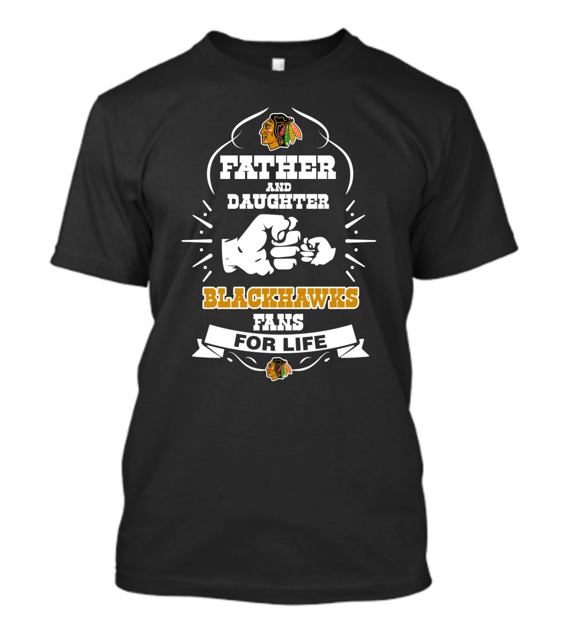 Father And Daughter Blackhawks Fans For Life Chicago T-Shirt