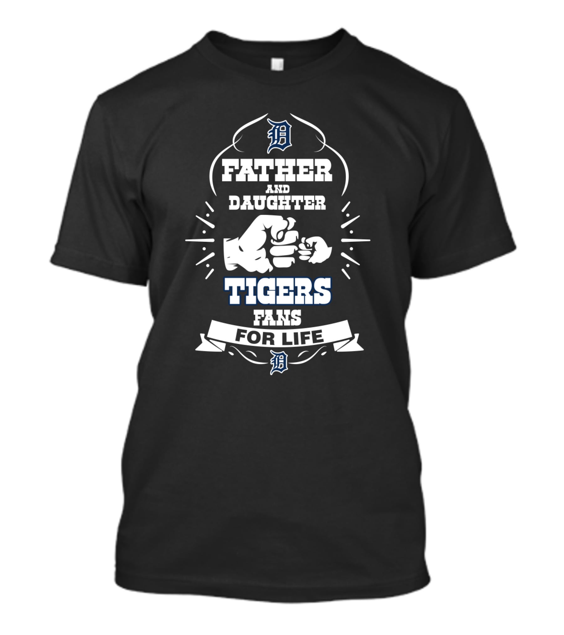 Father And Daughter Tigers Fans For Life Detroit T-Shirt