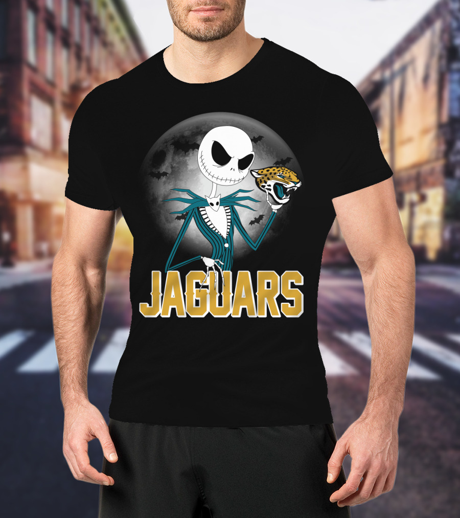 Jack Skellington Halloween Jacksonville Jaguars T-Shirt