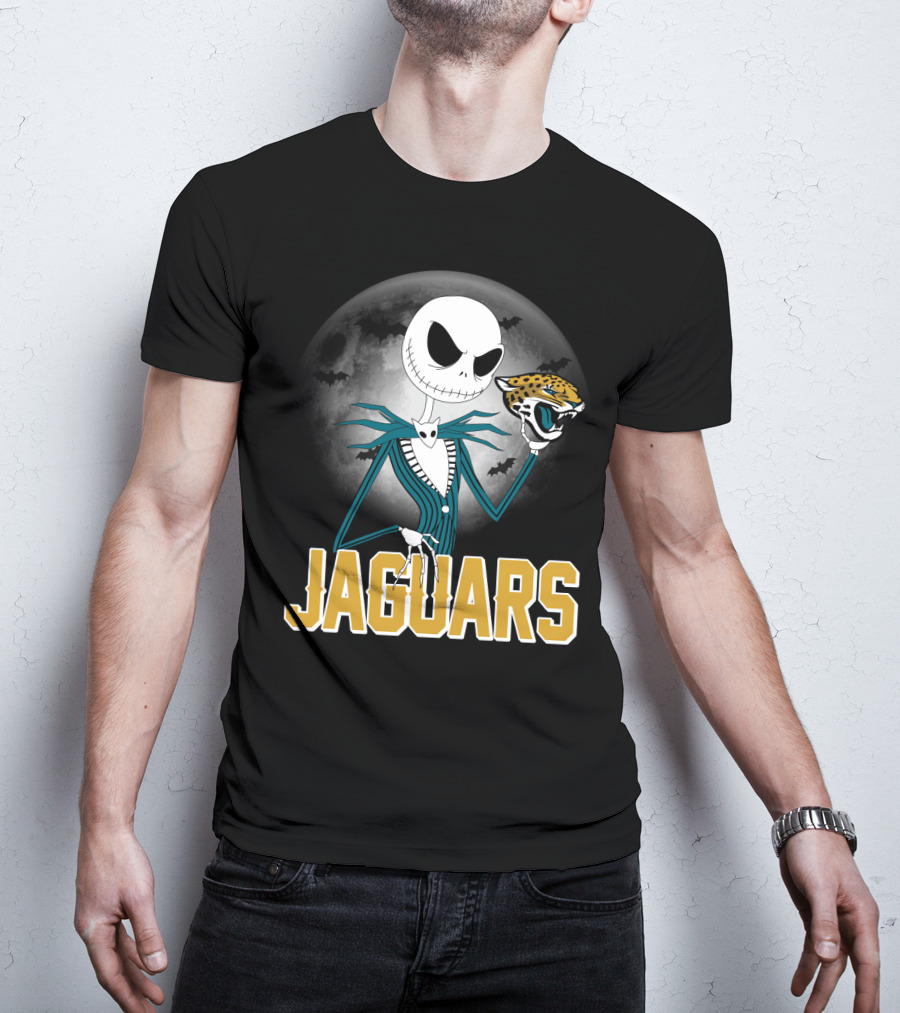 Jack Skellington Halloween Jacksonville Jaguars T-Shirt