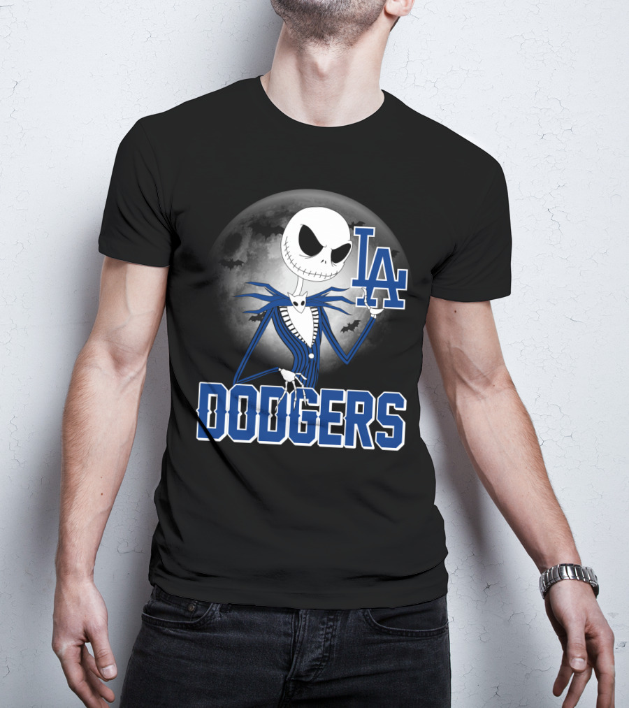 Jack Skellington Los Angeles Dodgers Halloween T-Shirt