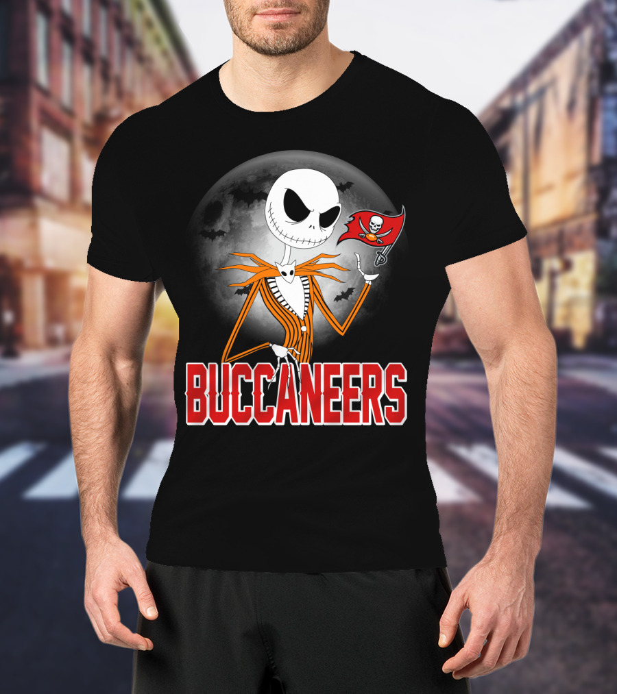 Jack Skellington Halloween Tampa Bay Buccaneers T-Shirt