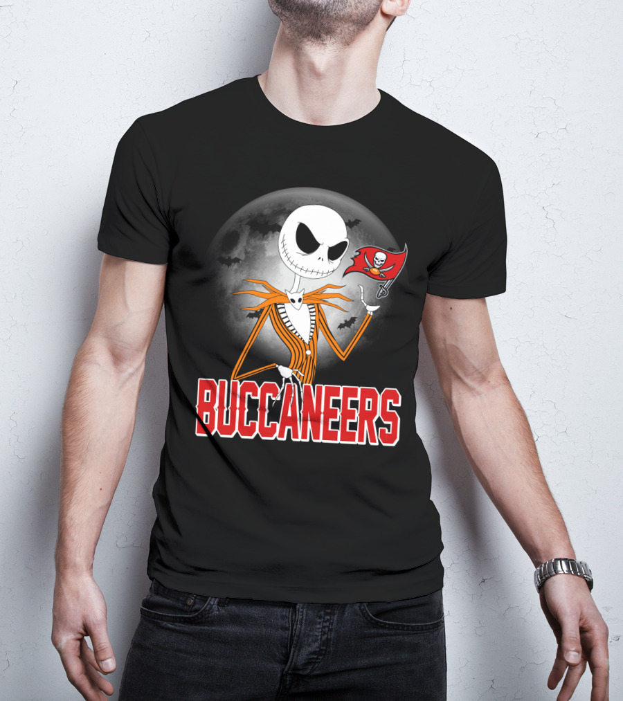 Jack Skellington Halloween Tampa Bay Buccaneers T-Shirt
