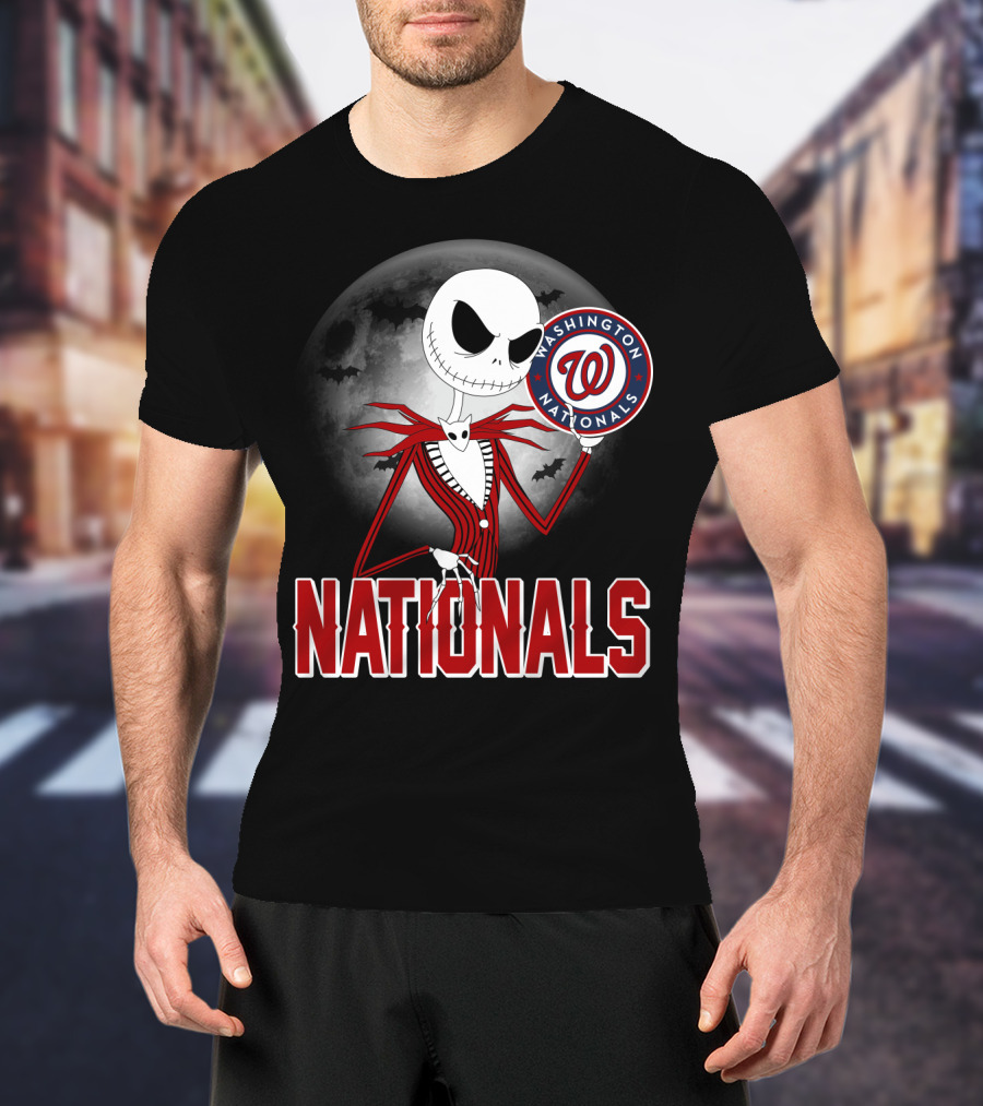 Washington Nationals Jack Skellington Halloween T-Shirt