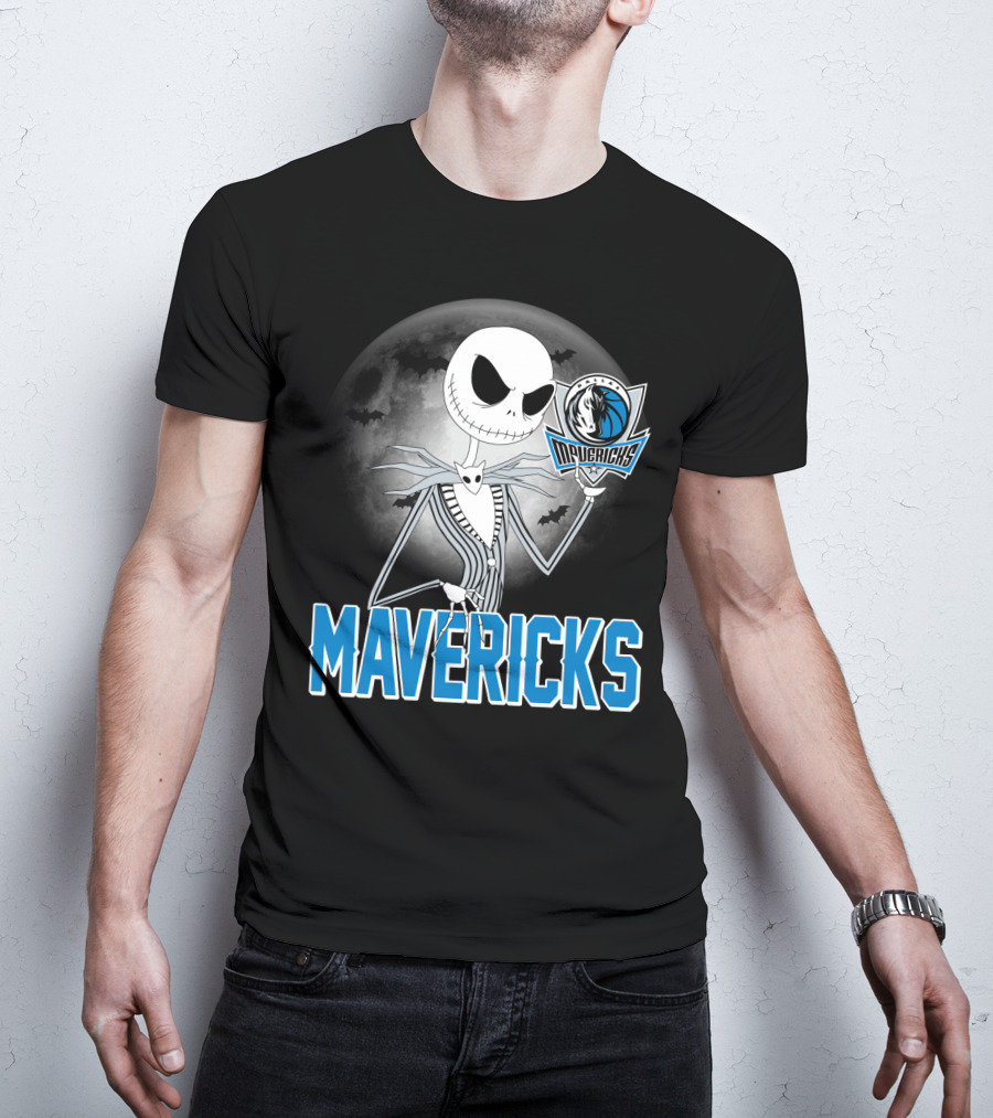 Jack Skellington Halloween Mavericks Moon Theme T-Shirt