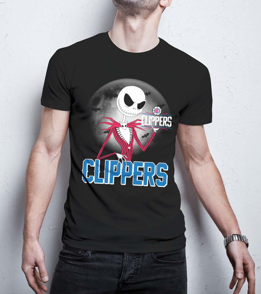 Jack Skellington La Clippers Halloween Moon T-Shirt