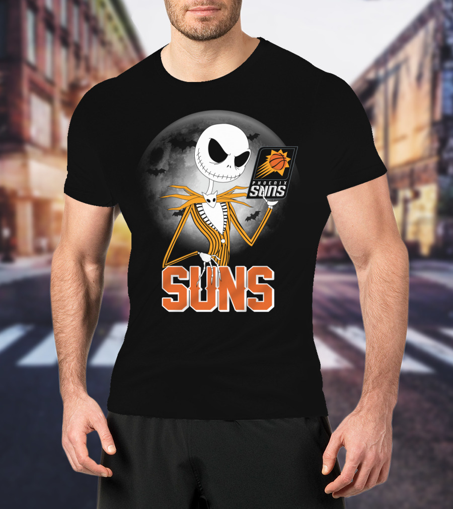 Jack Skellington Phoenix Suns Halloween Fans Sports Crossover T-Shirt