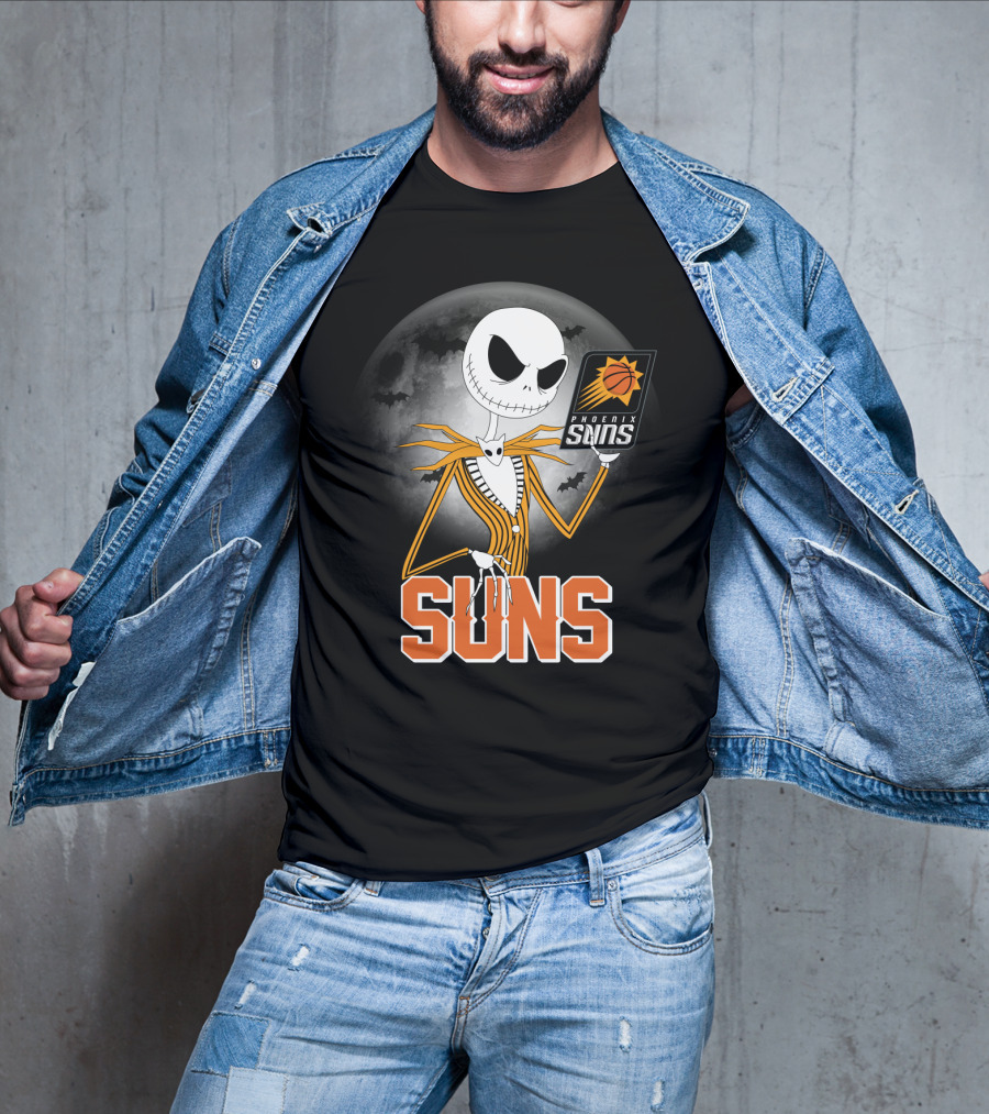 Jack Skellington Phoenix Suns Halloween Fans Sports Crossover T-Shirt