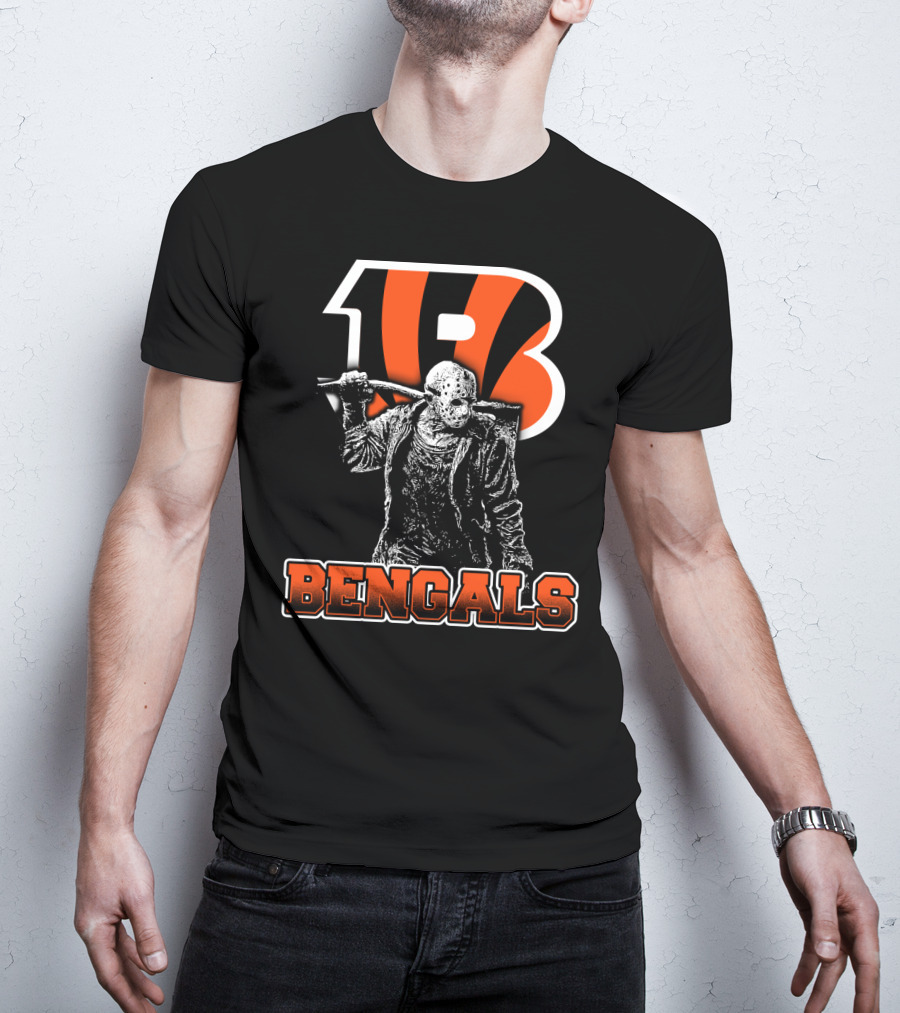 Jason Voorhees Cincinnati Bengals Logo Bengals T-Shirt