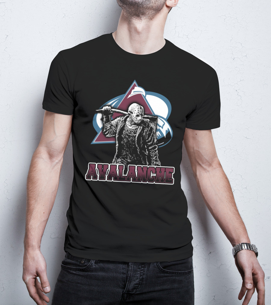 Jason Voorhees Colorado Avalanche Crossover Fan T-Shirt