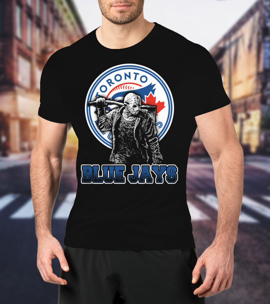 Jason Voorhees Toronto Blue Jays Crossover With Iconic T-Shirt