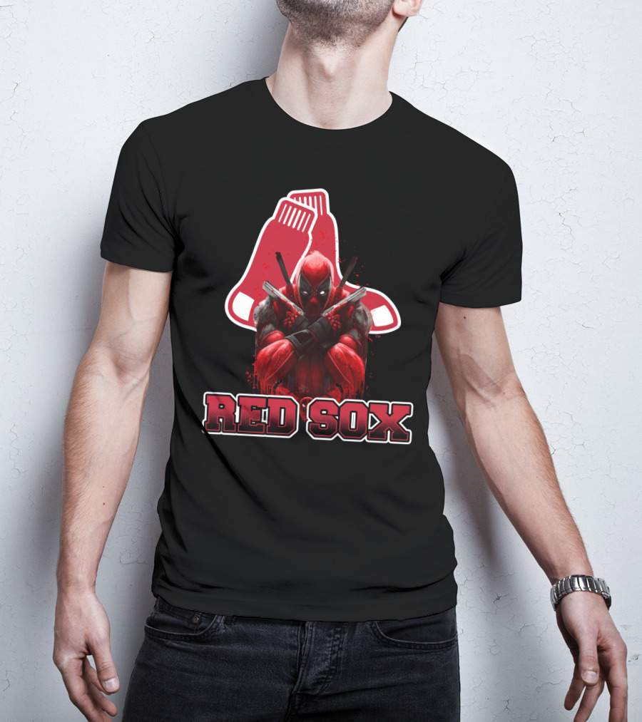 Red Sox Merging Deadpool Fans With Baseball Favorites T-Shirt