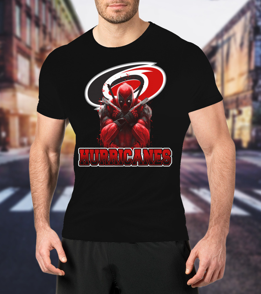 Carolina Hurricanes Deadpool Mashup Fans T-Shirt