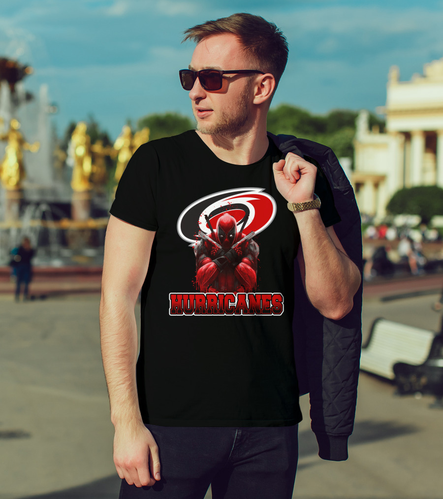 Carolina Hurricanes Deadpool Mashup Fans T-Shirt