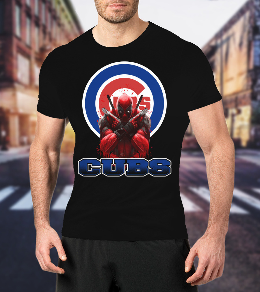 Cubs Deadpool Crossover Fan Collab T-Shirt