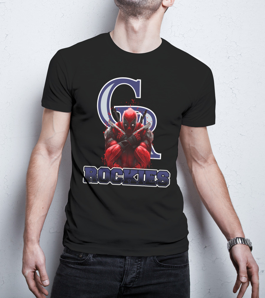 Colorado Rockies Deadpool Crossover Fan Favorite T-Shirt