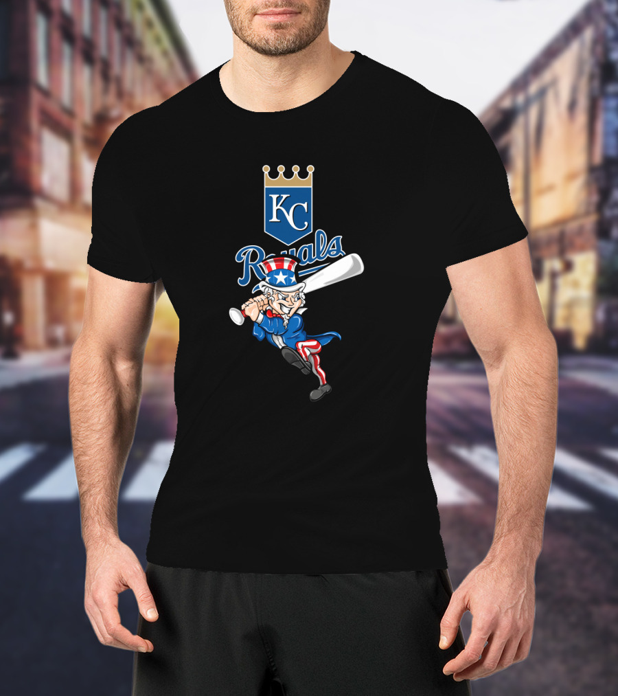 Kansas City Royals Uncle Sam 4Th July Baseball T-Shirt