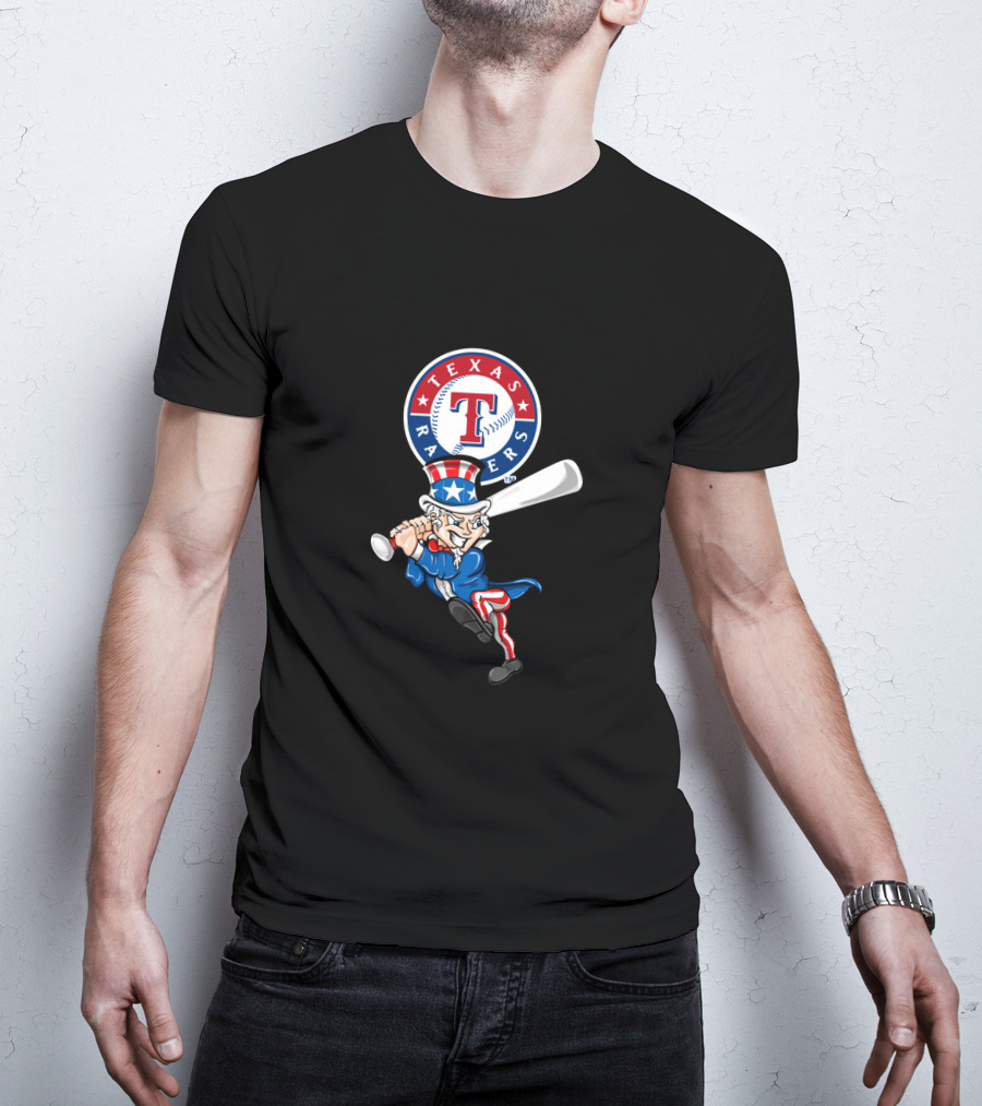 Texas Rangers Uncle Sam Baseball 4Th July Celebration Sports T-Shirt