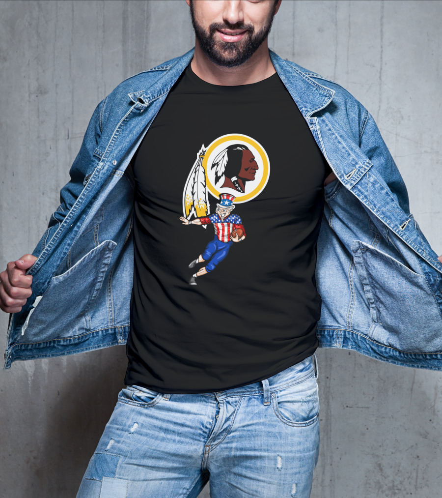 4Th July Uncle Sam With Washington Football Team T-Shirt