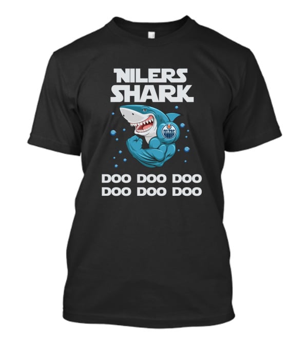 Edmonton Oilers Shark Doo Doo Doo Song Parody With Fierce Shark T-Shirt