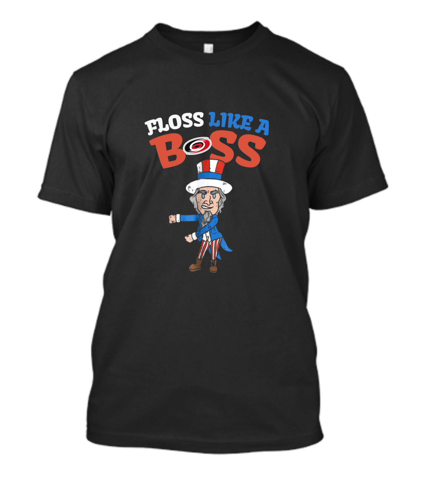 Floss Like A Boss Carolina Hurricanes Uncle Sam Dance 4Th July T-Shirt