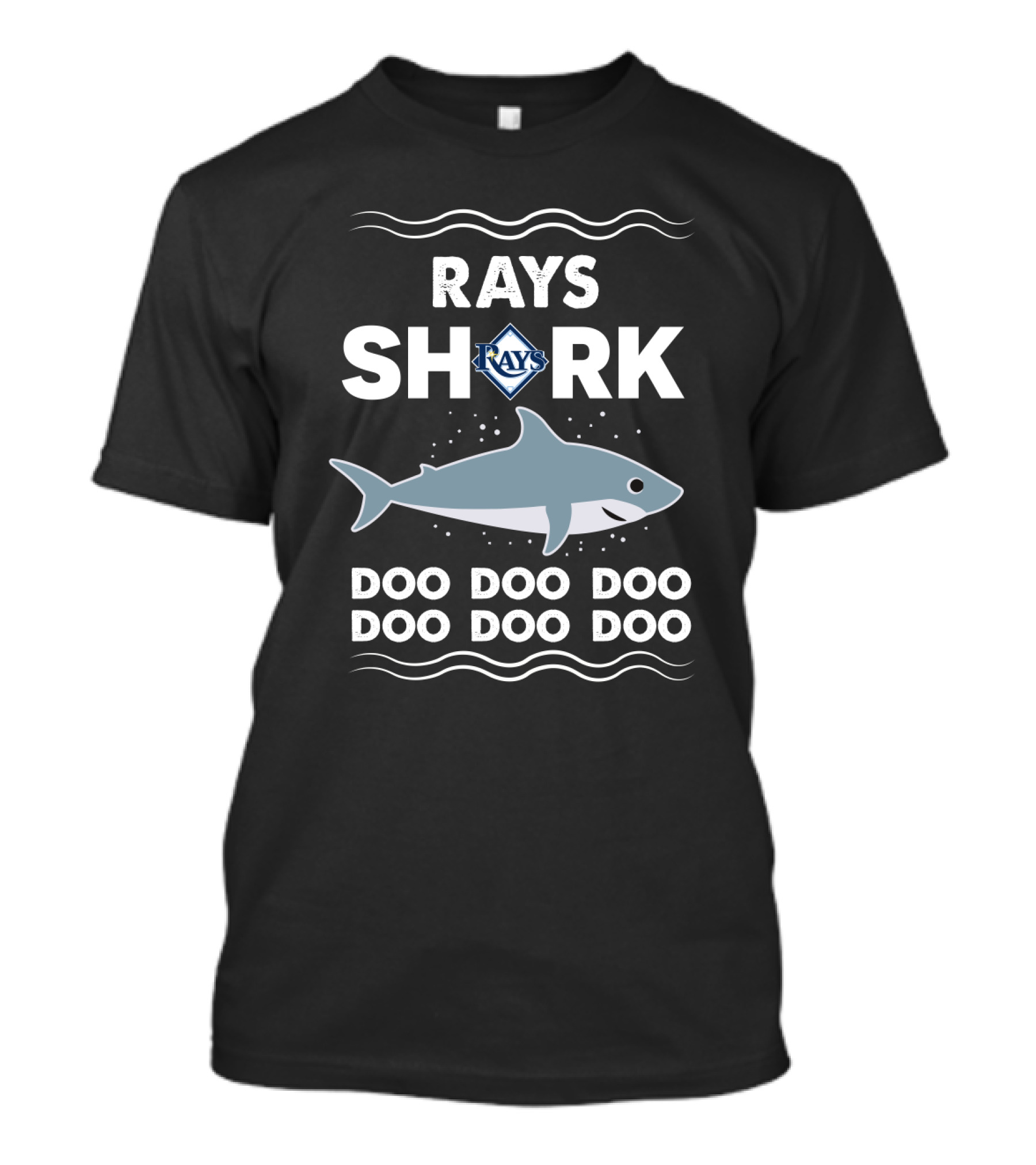 Rays Shark Tampa Bay Rays Logo Doo Doo Doo Doo Baseball T-Shirt