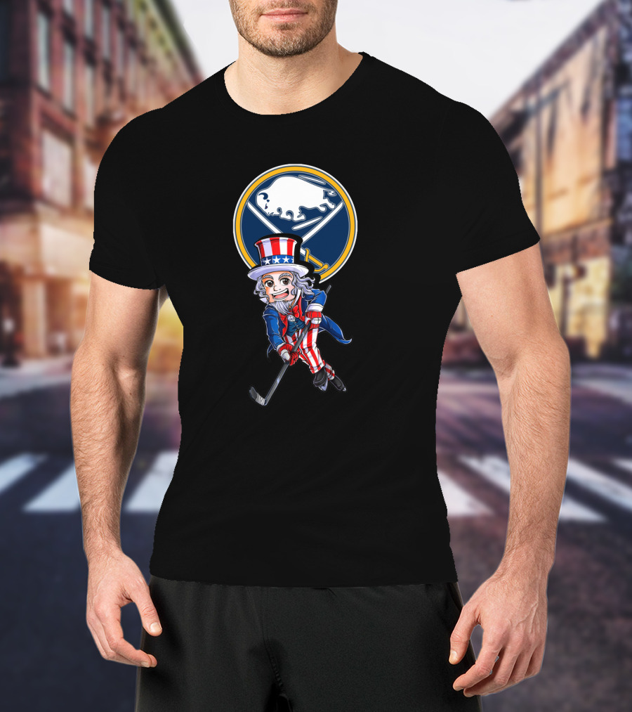 Uncle Sam Buffalo Sabres Hockey 4Th Of July T-Shirt