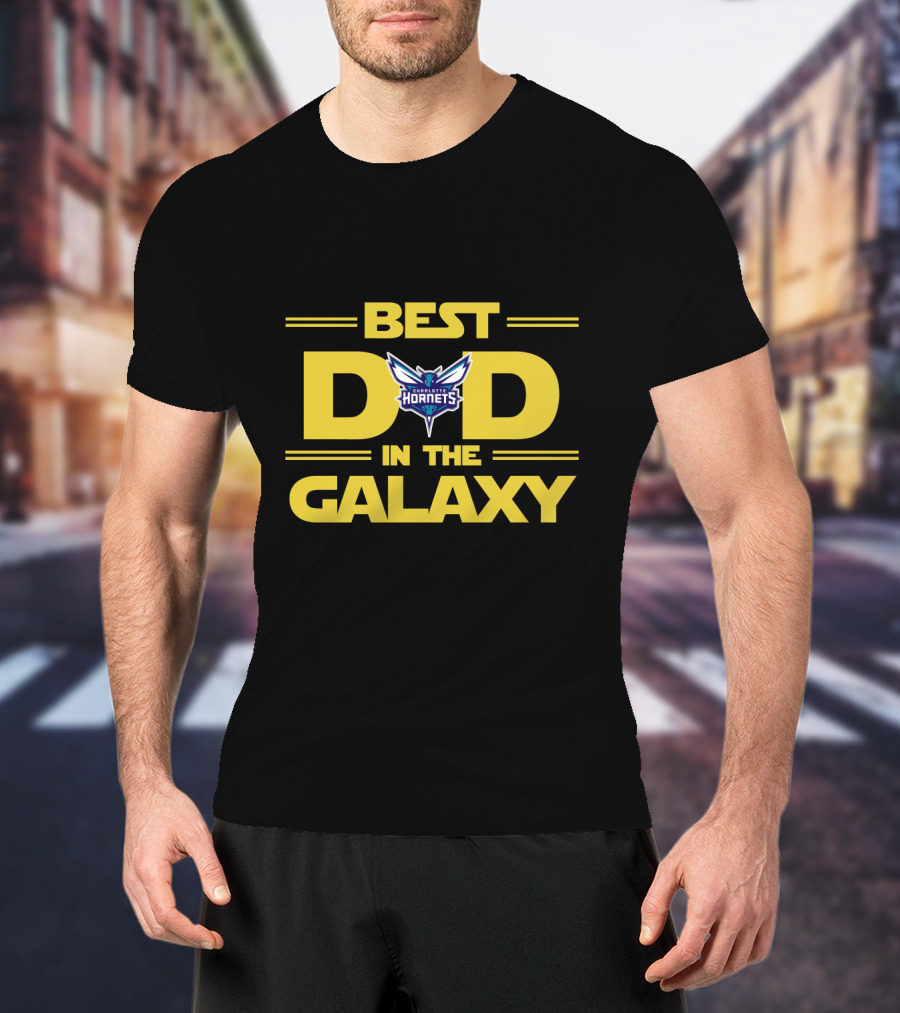 Best Dad In The Galaxy Charlotte Hornets T-Shirt