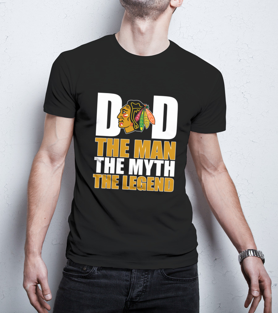 Chicago Blackhawks Dad The Man The Myth The Legend T-Shirt