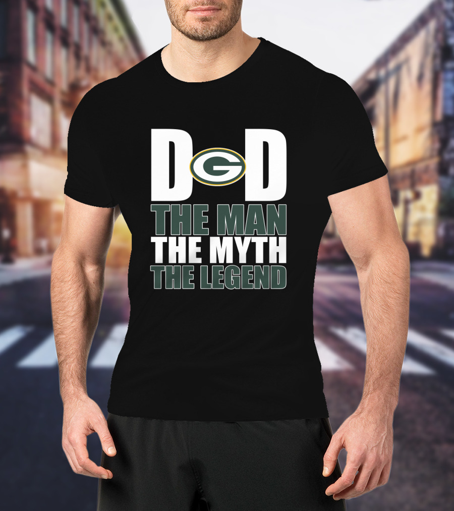 Green Bay Packers Dad G The Man The Myth The Legend T-Shirt