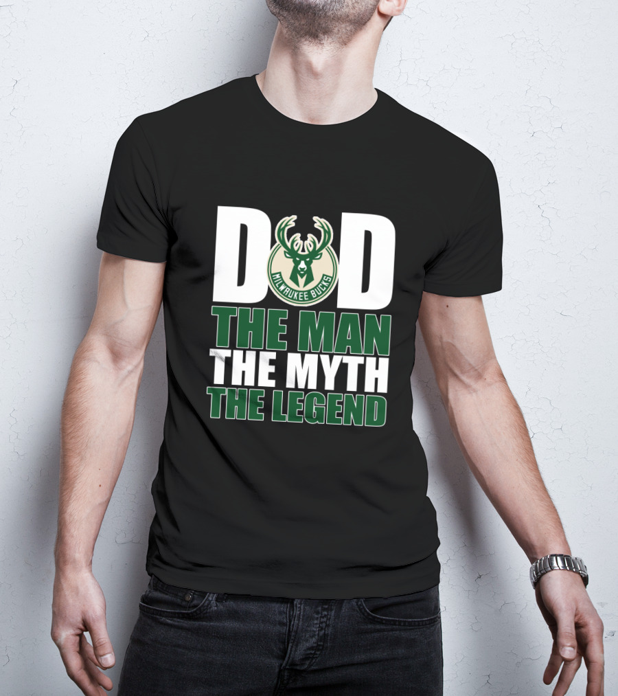 Milwaukee Bucks Dad The Man The Myth The Legend T-Shirt