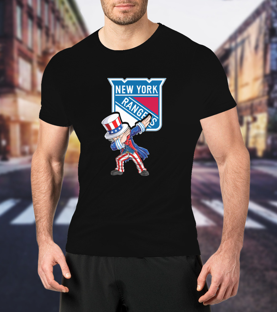 Uncle Sam Dabbing New York Rangers Fourth Of July Celebration T-Shirt