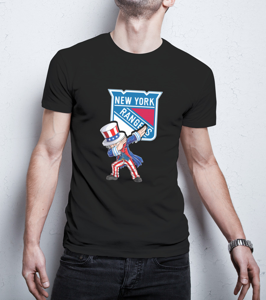 Uncle Sam Dabbing New York Rangers Fourth Of July Celebration T-Shirt