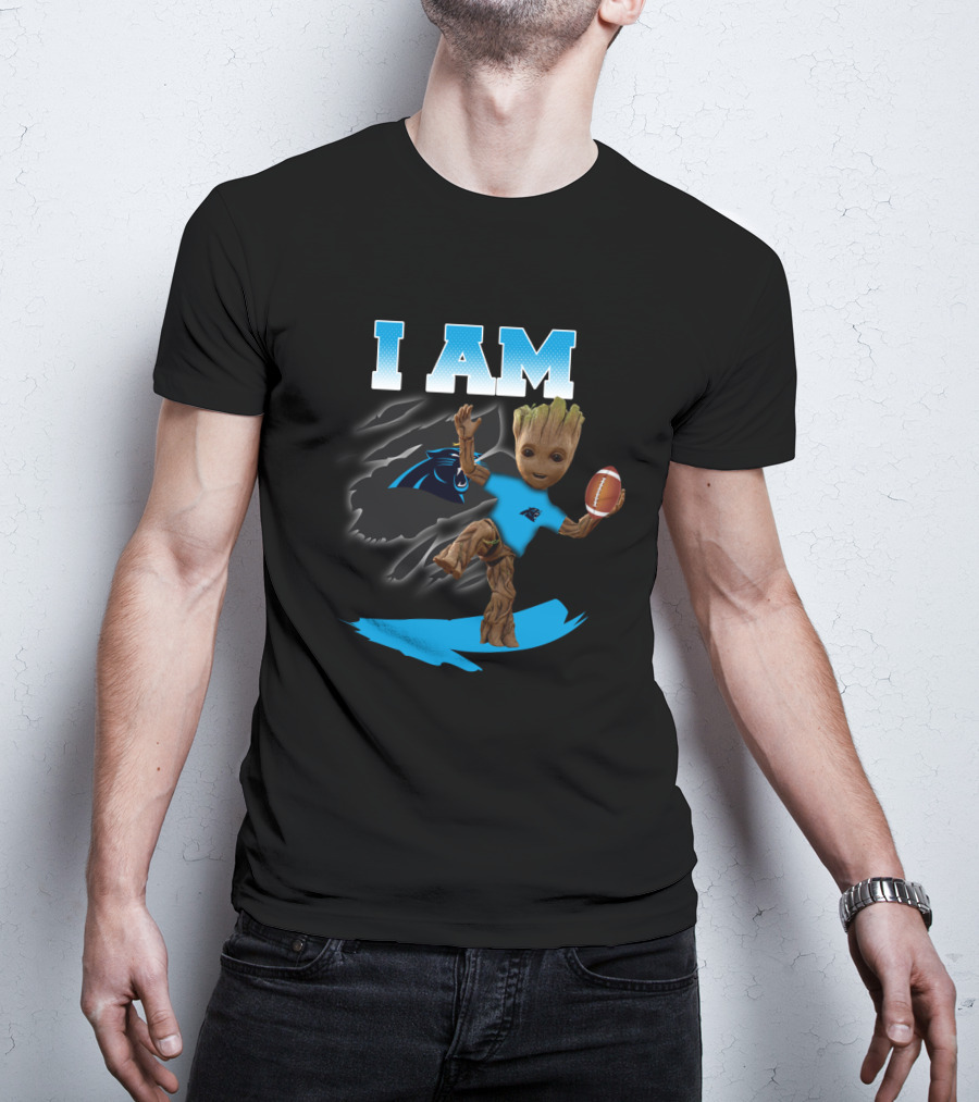 I Am Carolina Panthers Groot Football Fan T-Shirt