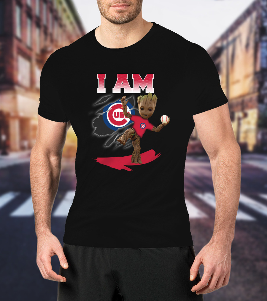 I Am Chicago Cubs Groot Baseball Fan T-Shirt
