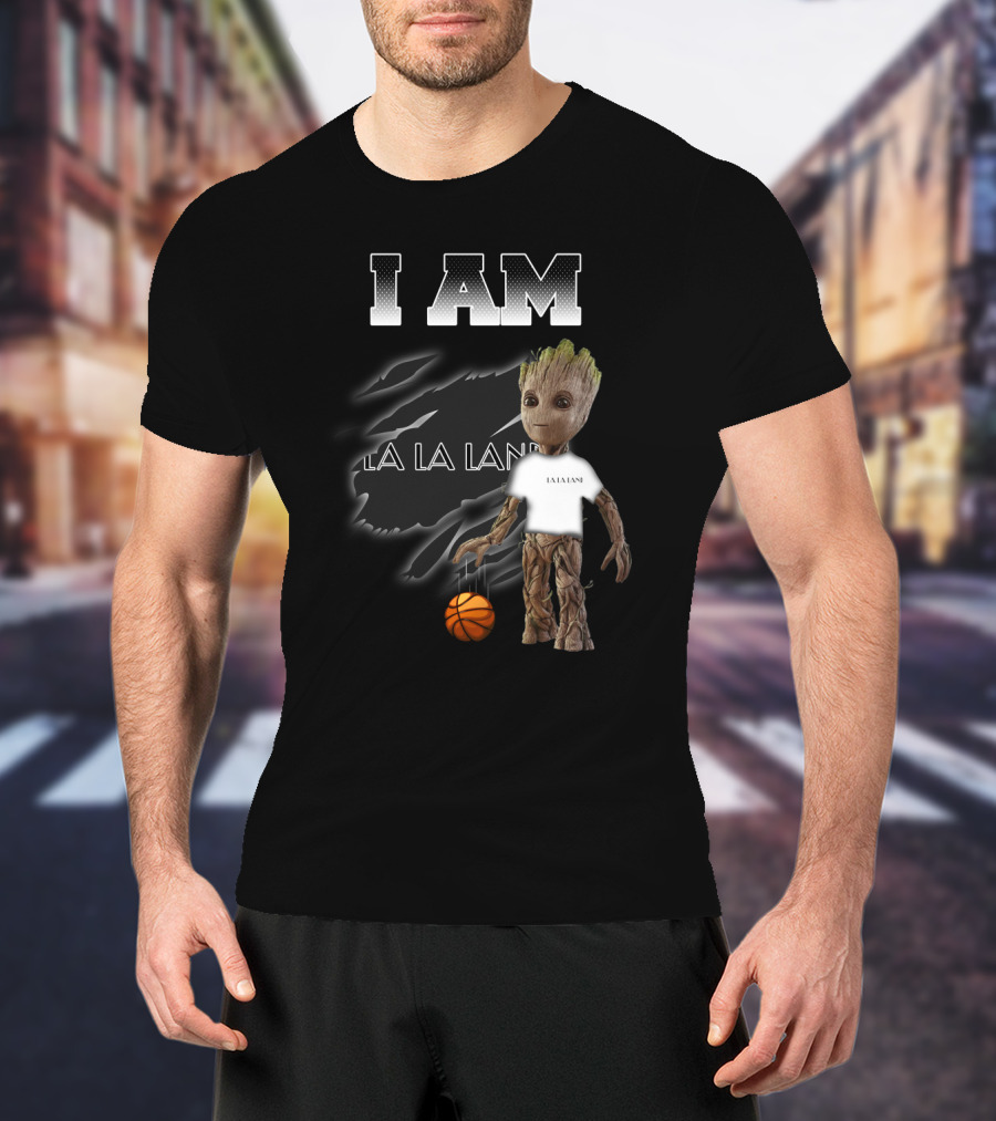 I Am La La Land Basketball Fan Groot T-Shirt