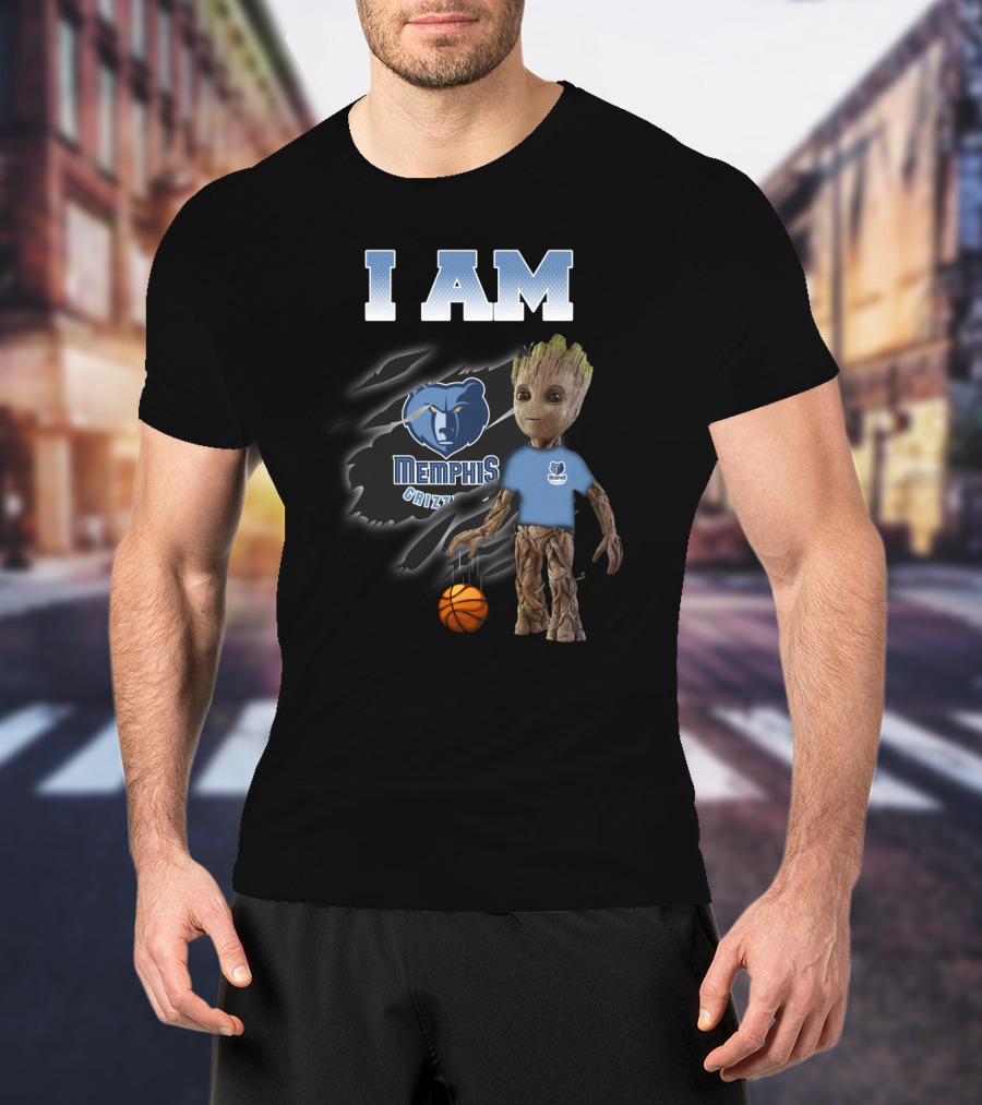 I Am Memphis Grizzlies Groot Basketball Fans T-Shirt