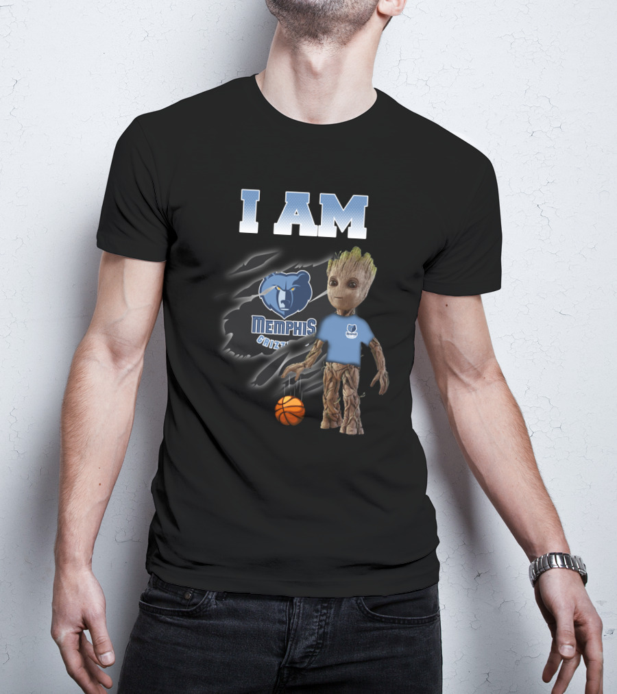 I Am Memphis Grizzlies Groot Basketball Fans T-Shirt
