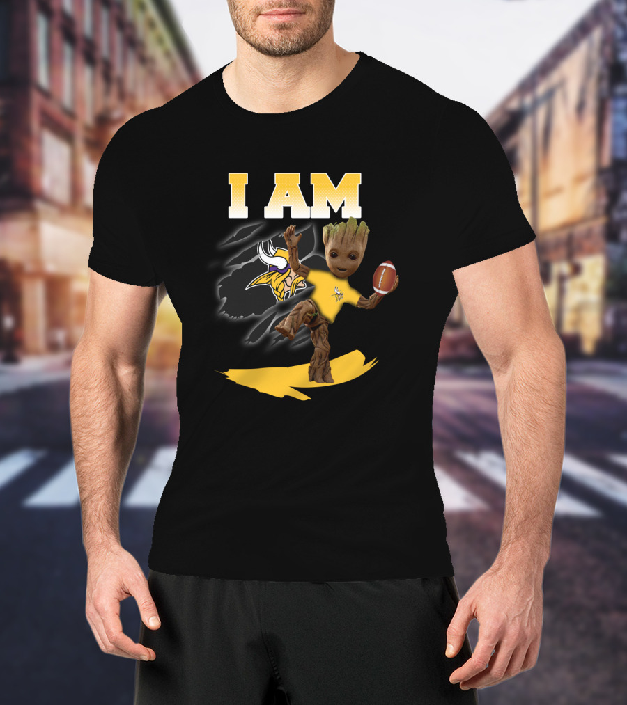 I Am Groot Minnesota Vikings Football Fans T-Shirt